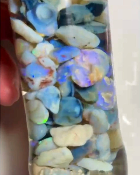 Knobby Seam & Fossil opal rough Lightning Ridge 255.00cts Lots Bright Colours to go at 20x14x4 to 8x6x5mm NEW908