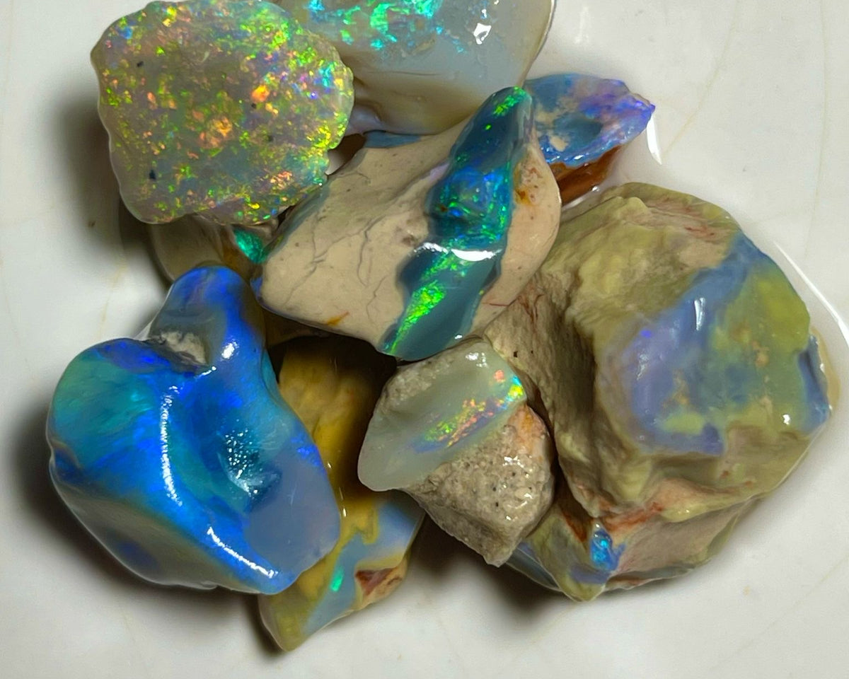 Super Bright & colourful knobby & seam rough 79.00cts Lighting Ridge Stunners to cut & polish  21x20x17 to 10x9x7 mm NEW919