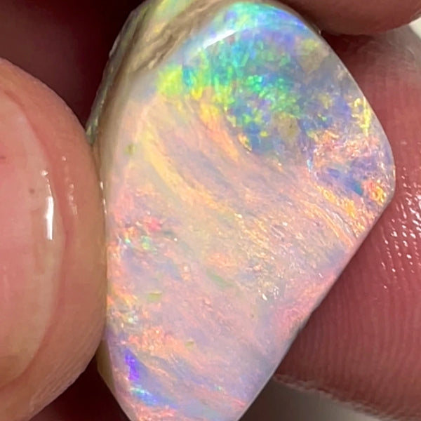 Stunning Big Sized Seam opal rub One for the Ladies :) Lightning Ridge 15.75cts Gorgeous Pink hue Loaded with orange dominant fires  21.00x 14.00x 7.00mm NEW962