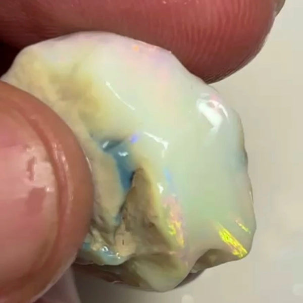 Pinks Lady's ? Lightning Ridge Seam opal rough to cut 30.75cts Gorgeous Pink dominant Multifires to cut 26x22x7 mm NEW955