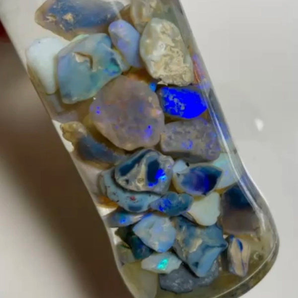Knobby & Seam opal rough from Lightning Ridge 265.00cts Potch & Lots of colours to gamble 17x16x7mm to 7x7x3mm NSW182