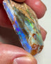 Huge Chucky Stacked Seam Opal rough 72.00cts Stunning Thick Blue Crystal bar sat on second bar of multifires on dark base 45x17x15.mm NEW922
