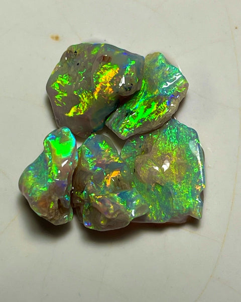 Ultra Bright Cutters Candy® knobby opal rough 9.00cts  Lightning Ridge Little Stunners with Yellow/Gold/Orange dominant fires 12x9x3 to 10x6x2 mm NEW916