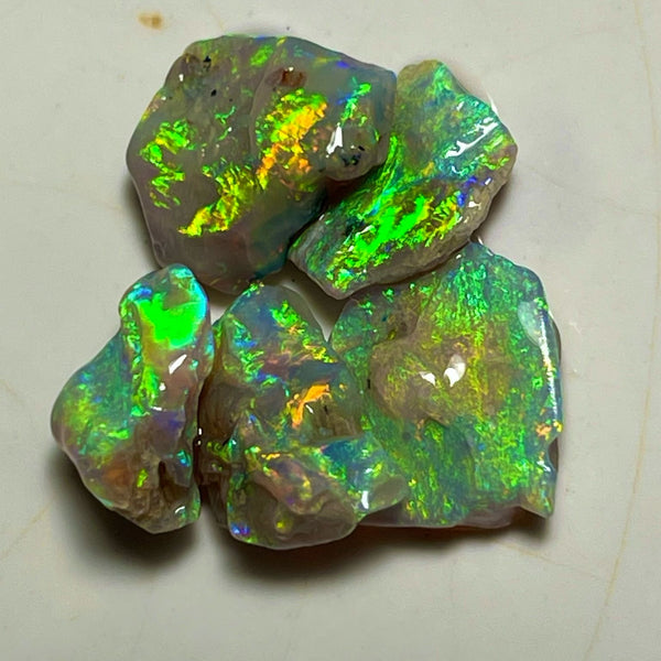 Ultra Bright Cutters Candy® knobby opal rough 9.00cts  Lightning Ridge Little Stunners with Yellow/Gold/Orange dominant fires 12x9x3 to 10x6x2 mm NEW916