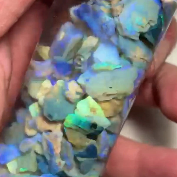 Lightning Ridge Mostly Seam Opal rough 255.00cts Lots of Colours to go at :) 17x11x6 to 6x5x2 mm Sold as Gamble NSW198