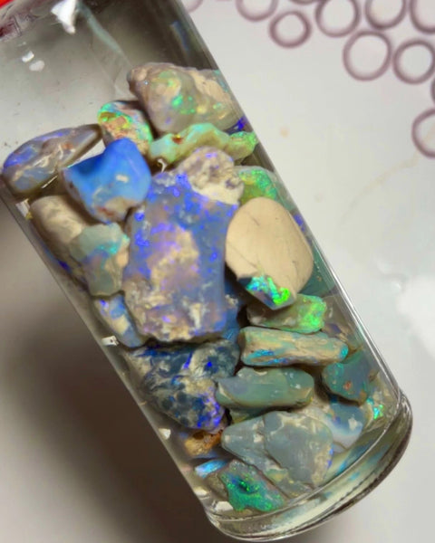 Lightning Ridge knobby & Seam opal rough 130cts Lots Multicolours to gamble 16x10x4 to 8x5x3 mm NSW075 (jar not included)