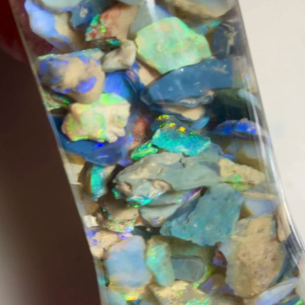 Lightning Ridge Opal rough Chips  195.00cts Lots of Colours to go at :) 11x9x3 to 3x2x1mm Sold as Gamble NSW200