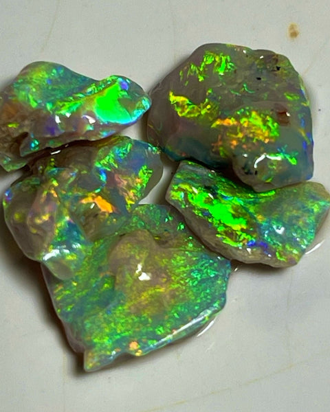 Ultra Bright Cutters Candy® knobby opal rough 9.00cts  Lightning Ridge Little Stunners with Yellow/Gold/Orange dominant fires 12x9x3 to 10x6x2 mm NEW916