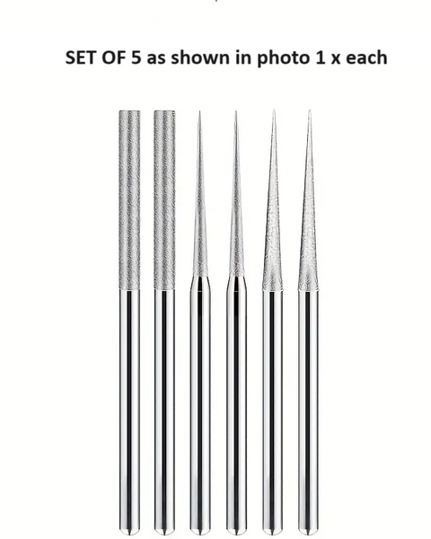 Pulsar Diamond Lapidary / Opal / Glass Drilling / Hole Making set of 6x 3mm Shank fit Dremel & other Multitools