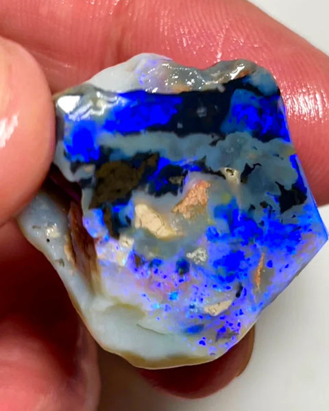 Huge Sized Picture stone rub Black/Dark Seam opal rub/rough 58cts L/Ridge Gorgeous Blues 30x24x12 mm NSW141