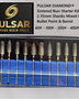 PULSAR DIAMOND® Lapidary Starter Set 10 x Fully Sintered Diamond Burr 2.35mm Shank Bullet & Barrel Points in 60# 100#  200# 400# 800# Grits for grinding Opal & Gemstones, Glass, Stone, Metal Polishing Fits Dremel Foredom & Pulsar tools