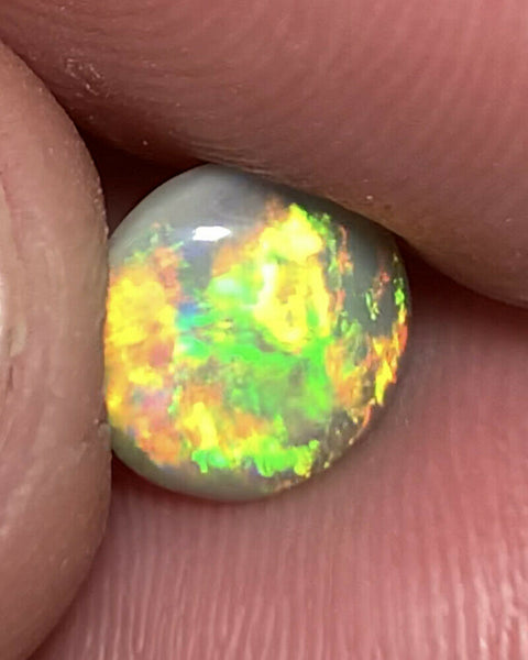 Australian Semi Black Opal Gemstone 1.2cts N6 Body Tone B1 Brightness Stunning Multi fires & Broad flash pattern 8x8x2.5mm  GEM02