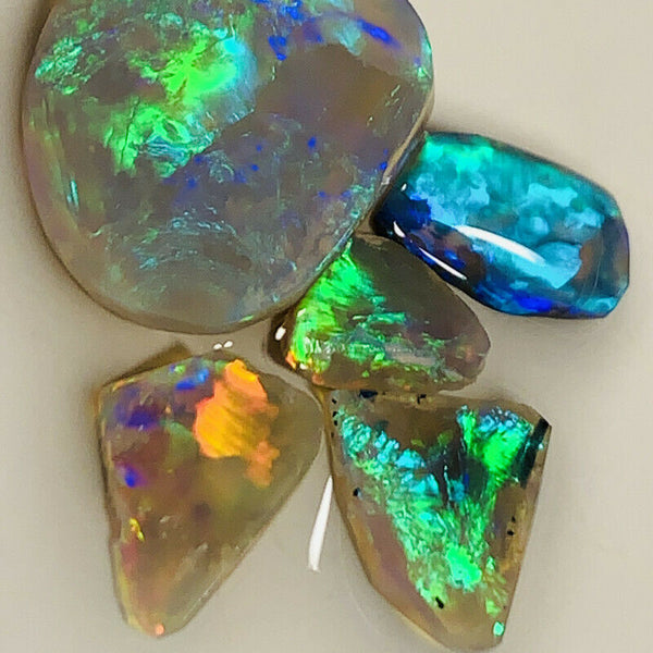 Australian Knobby Opal Rubs parcel  Gem Grade Black - Semi Black - Crystal Miners Bench® Rubs / Preforms 10cts "Jag Hill" Lots bright FIRES / MULTIFIRES 16x14x2mm  to 8x6x3mm GEM0001