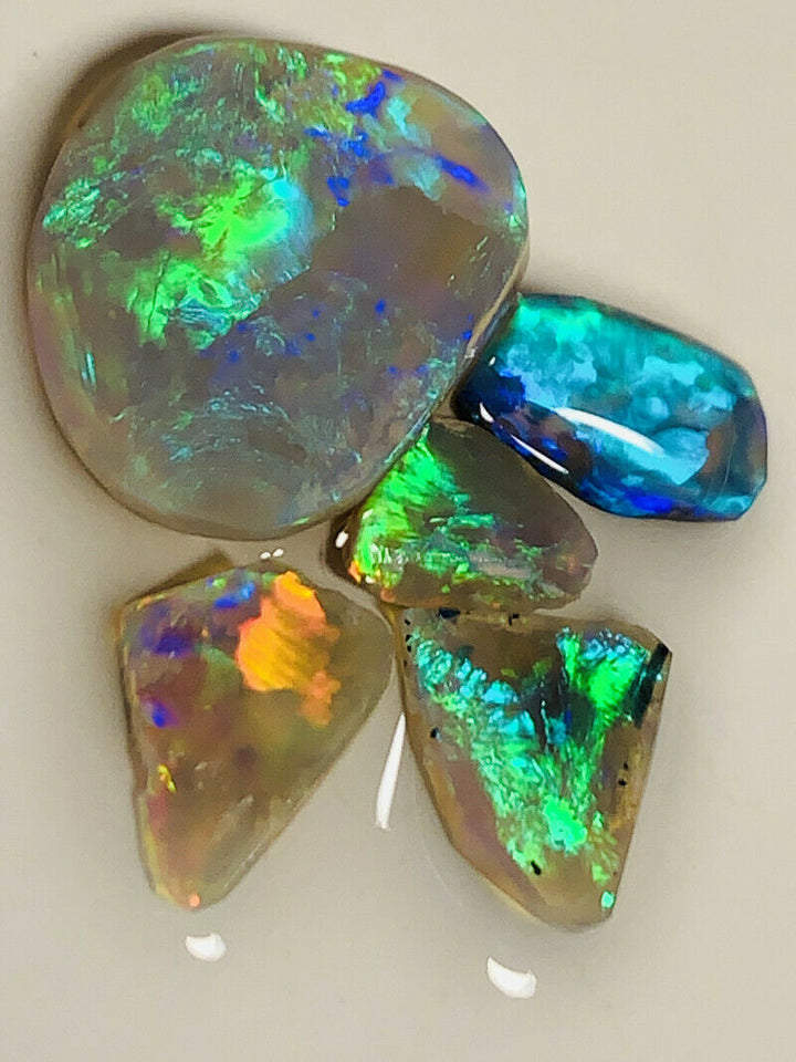 Australian Knobby Opal Rubs parcel  Gem Grade Black - Semi Black - Crystal Miners Bench® Rubs / Preforms 10cts "Jag Hill" Lots bright FIRES / MULTIFIRES 16x14x2mm  to 8x6x3mm GEM0001
