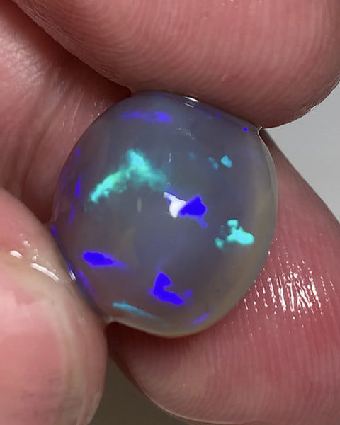 Australian Opal Semi Black Rub 14cts High Dome Deep Bar Knobby Rough / Rub / Preform Super Clean Bright Fires with stunning colour play WSB350