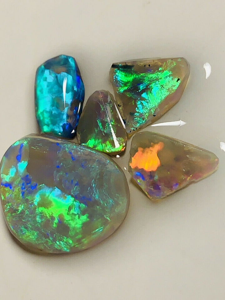 Australian Knobby Opal Rubs parcel  Gem Grade Black - Semi Black - Crystal Miners Bench® Rubs / Preforms 10cts "Jag Hill" Lots bright FIRES / MULTIFIRES 16x14x2mm  to 8x6x3mm GEM0001