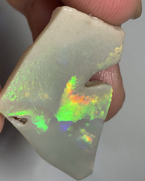 Australian Opal Rough / Rub / Potential Grade Huge 27cts Amazing Multi  zones of Broadflash a rainbow of Multi fires 35x20x8mm WSN54