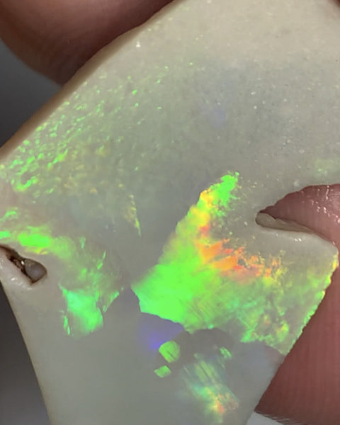 Australian Opal Rough / Rub / Potential Grade Huge 27cts Amazing Multi  zones of Broadflash a rainbow of Multi fires 35x20x8mm WSN54
