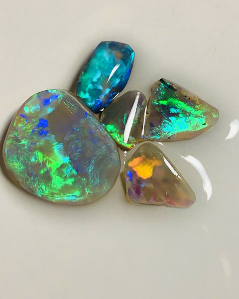Australian Knobby Opal Rubs parcel  Gem Grade Black - Semi Black - Crystal Miners Bench® Rubs / Preforms 10cts "Jag Hill" Lots bright FIRES / MULTIFIRES 16x14x2mm  to 8x6x3mm GEM0001