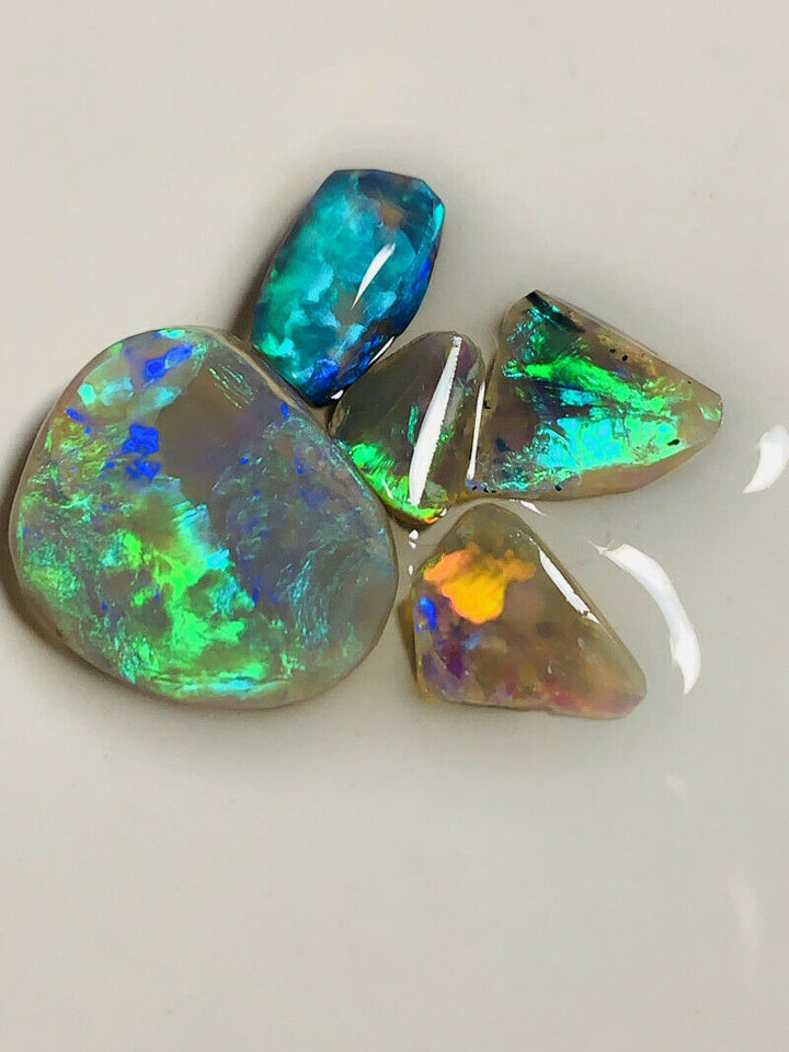 Australian Knobby Opal Rubs parcel  Gem Grade Black - Semi Black - Crystal Miners Bench® Rubs / Preforms 10cts "Jag Hill" Lots bright FIRES / MULTIFIRES 16x14x2mm  to 8x6x3mm GEM0001